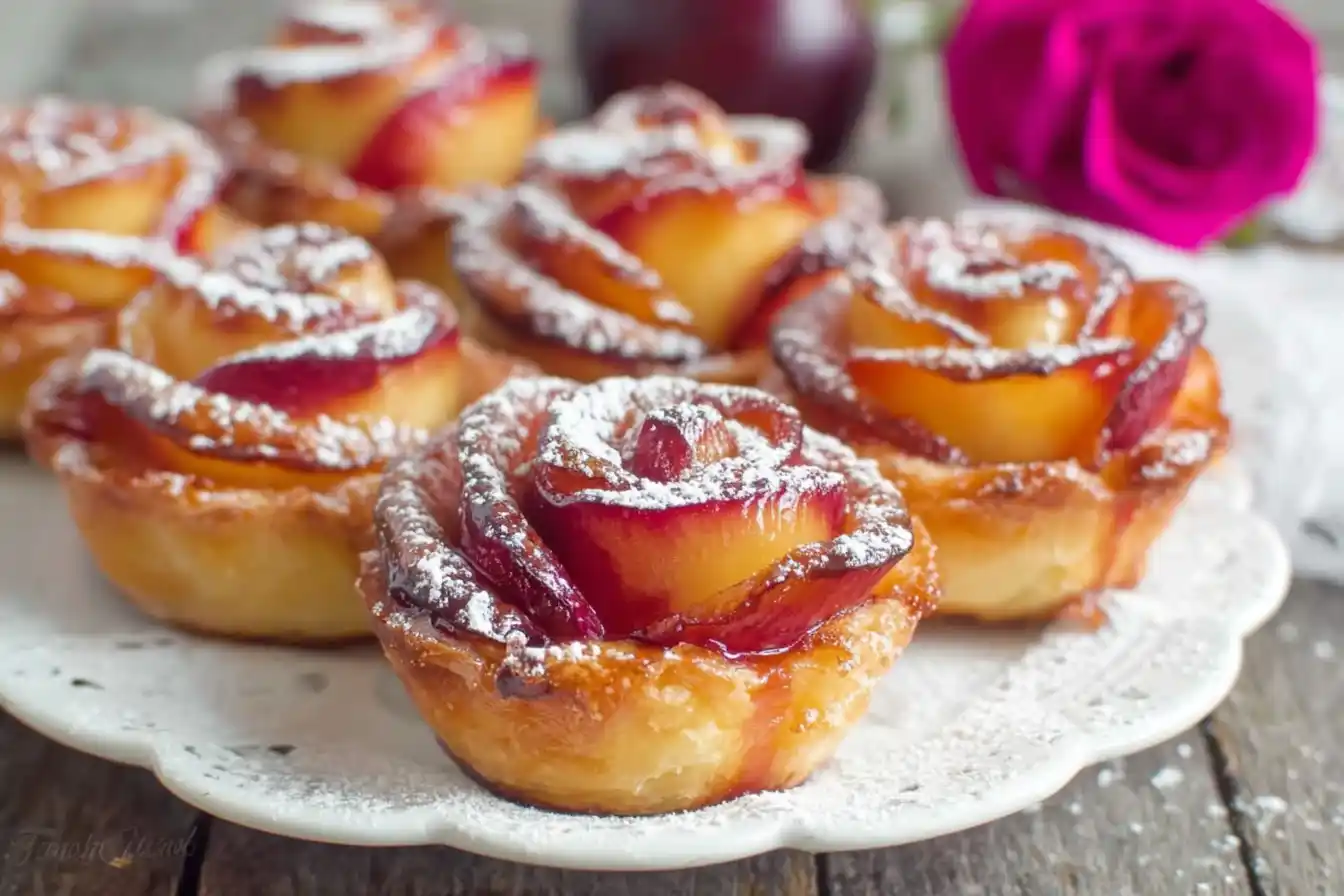 Peach and Plum Phyllo Roses: Stunning Summer Dessert Idea