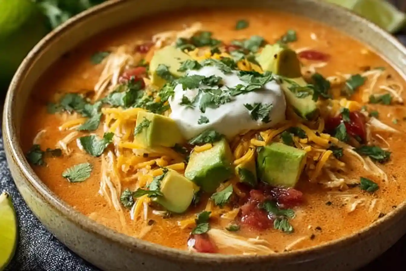 Warm Up with Creamy Chicken Enchilada Soup Quick & Flavorful Dinner!