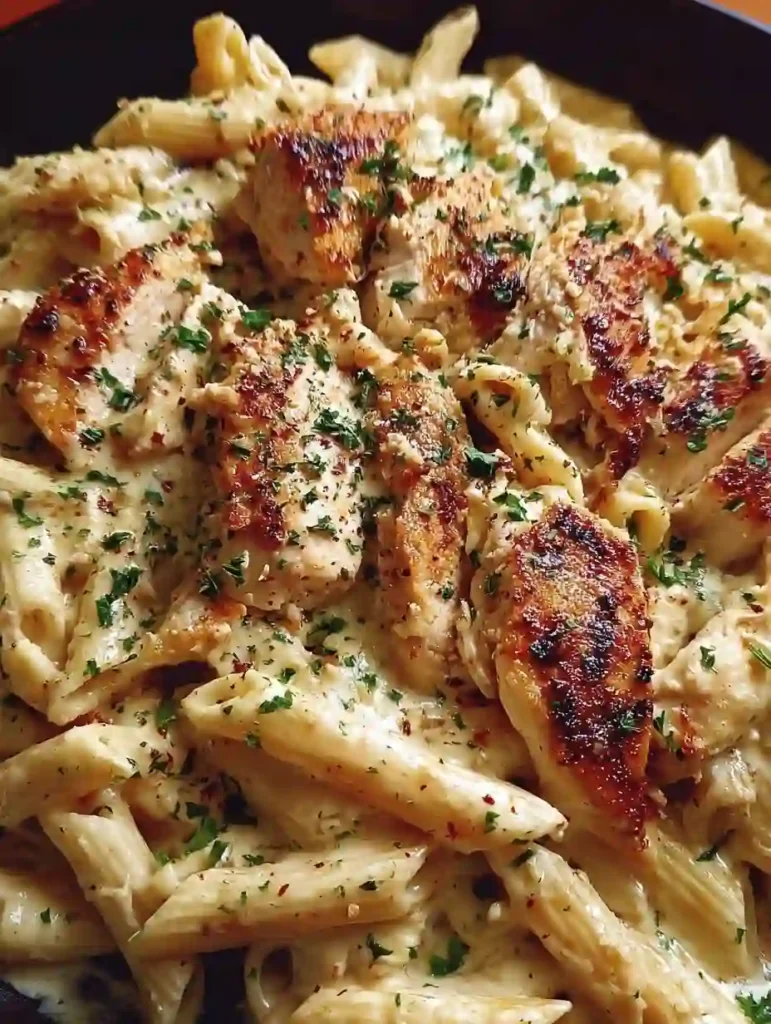 Creamy Parmesan Chicken Penne Pasta