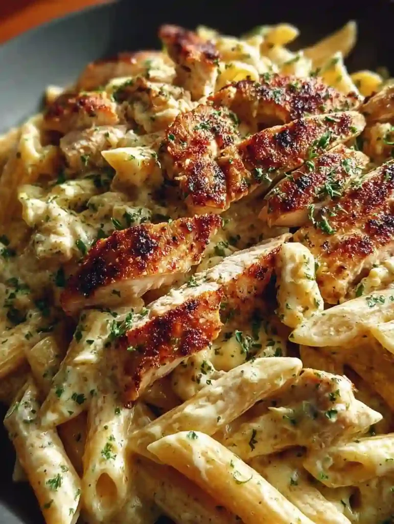 Creamy Parmesan Chicken Penne Pasta