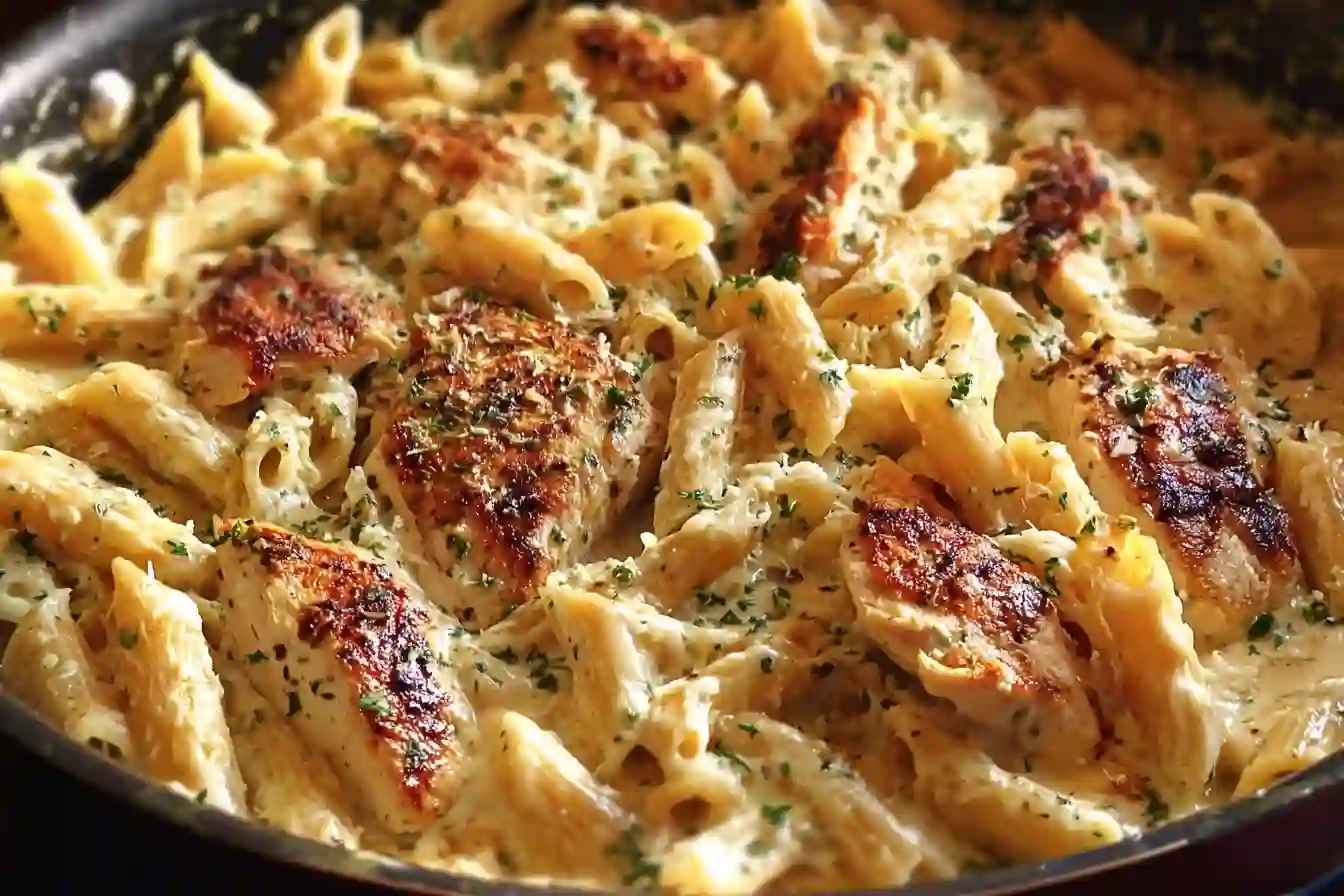Creamy Parmesan Chicken Penne Pasta
