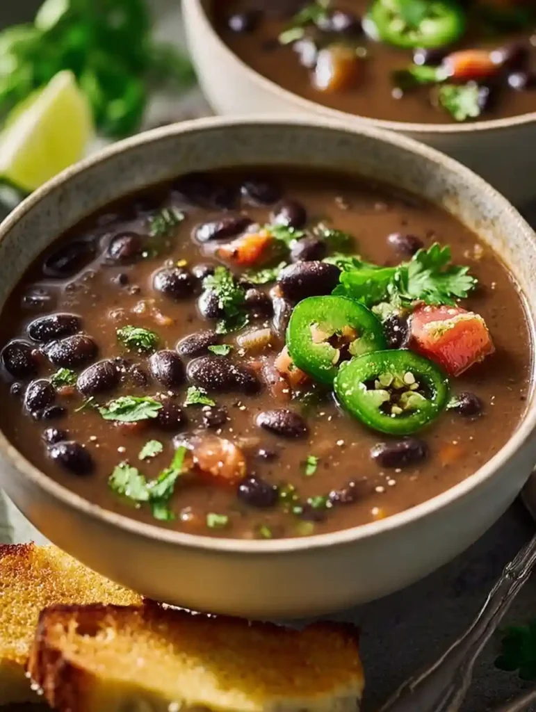 Hearty Black Bean Soup Cozy & Protein