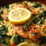 Lemon Chicken and Spinach Orzo