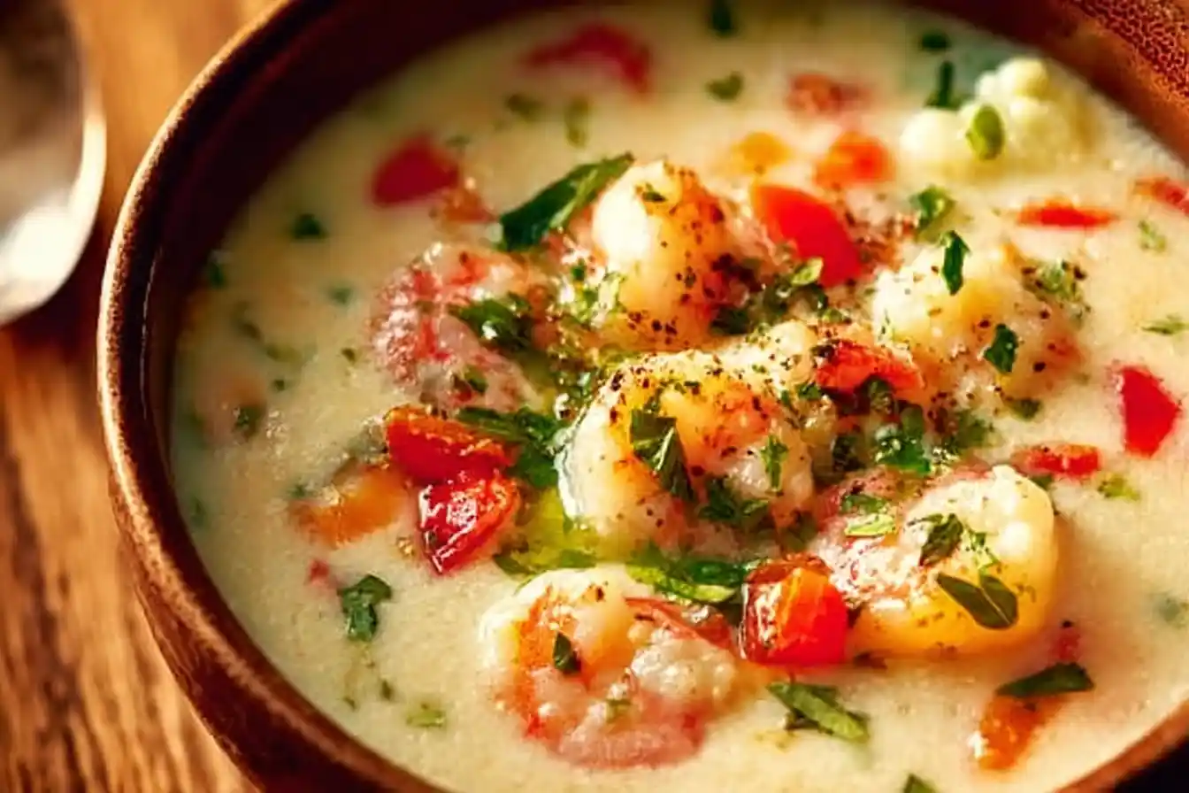 Delicious Mediterranean-Style Cauliflower Soup for Healthy Eating