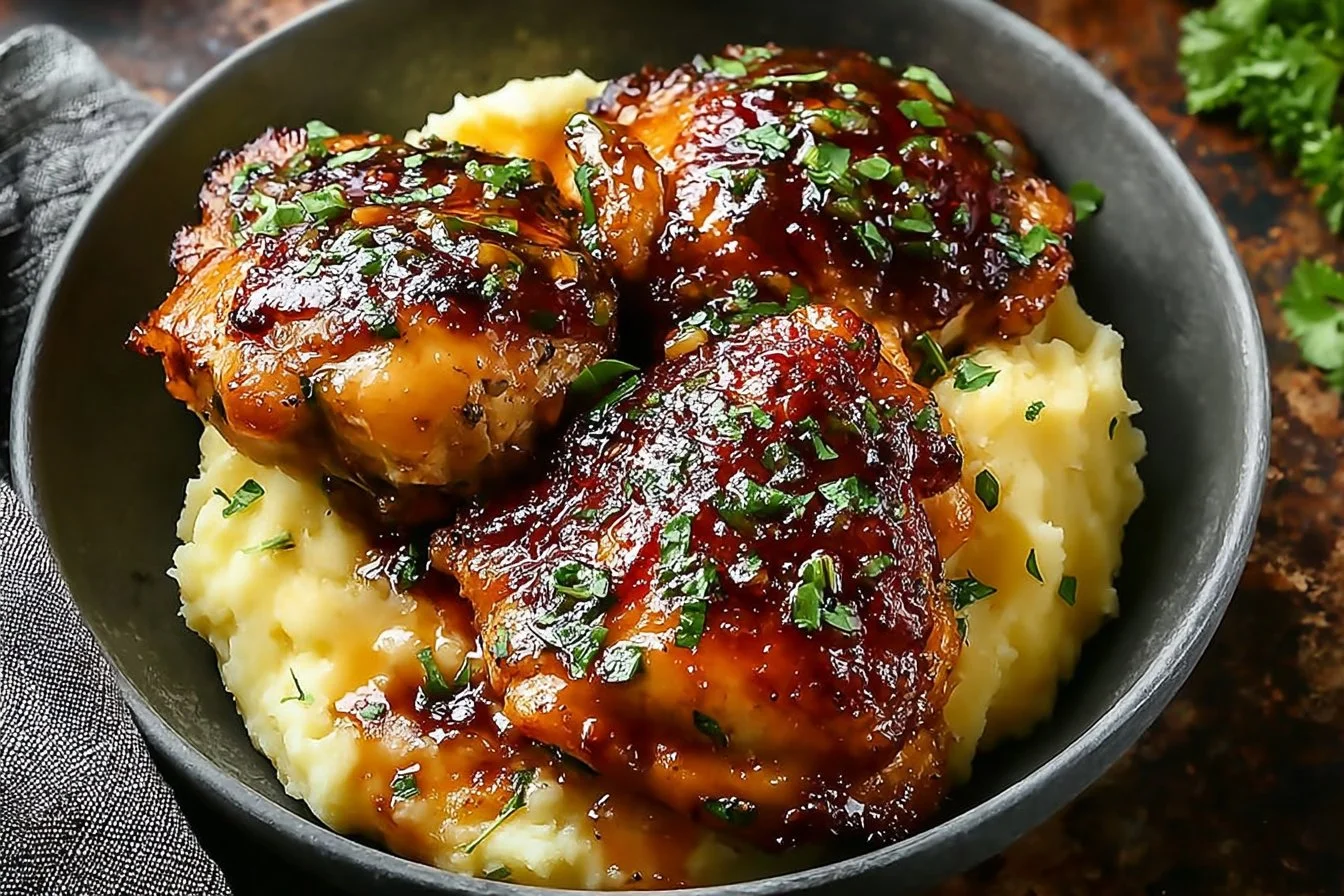 Mastering Chipotle Honey Chicken Thighs with Gouda Mash Delight