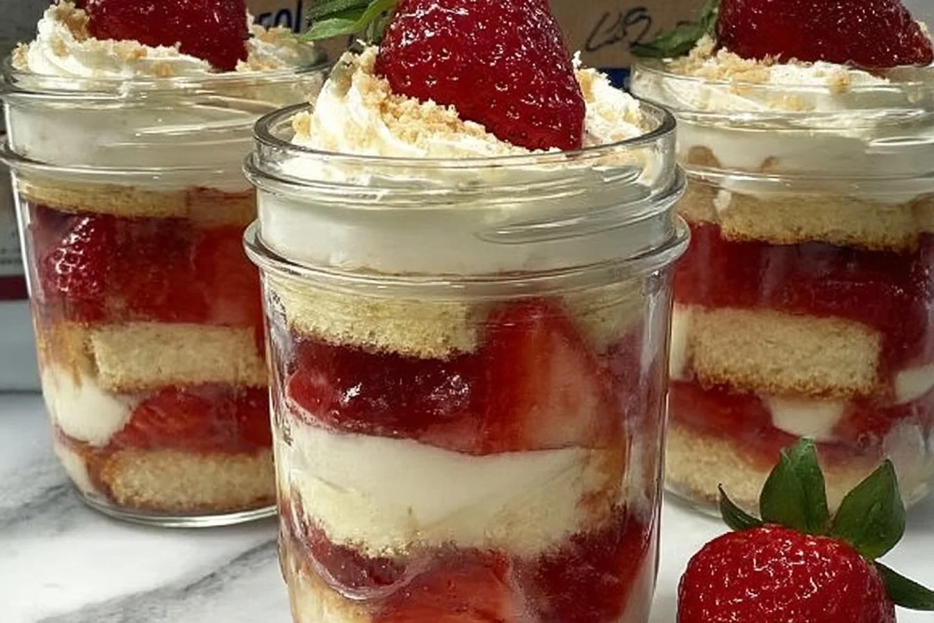 No-Bake Strawberry Shortcake Trifle Cups
