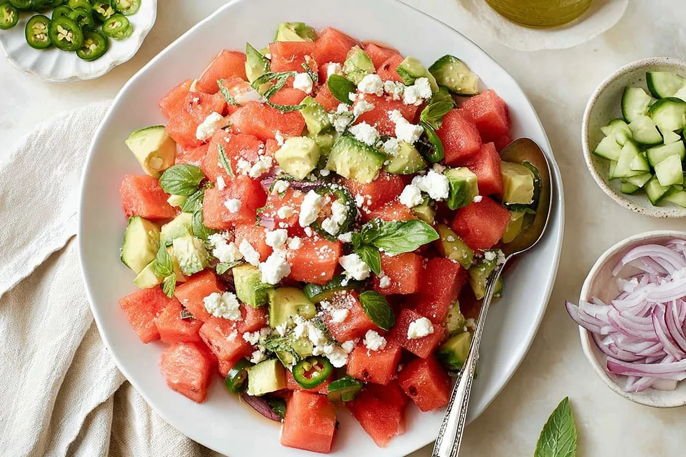 Watermelon Salad with Feta & Mint